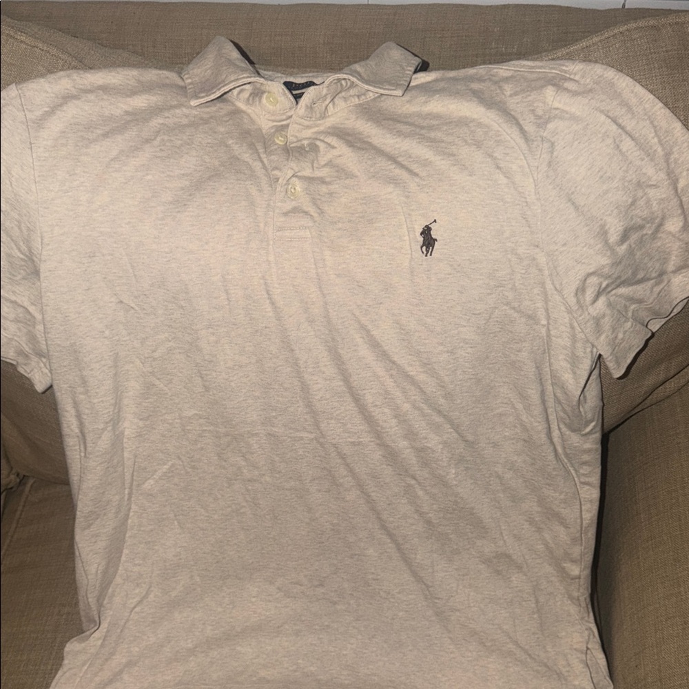 Polo by Ralph Lauren Men's Beige Polo Shirt